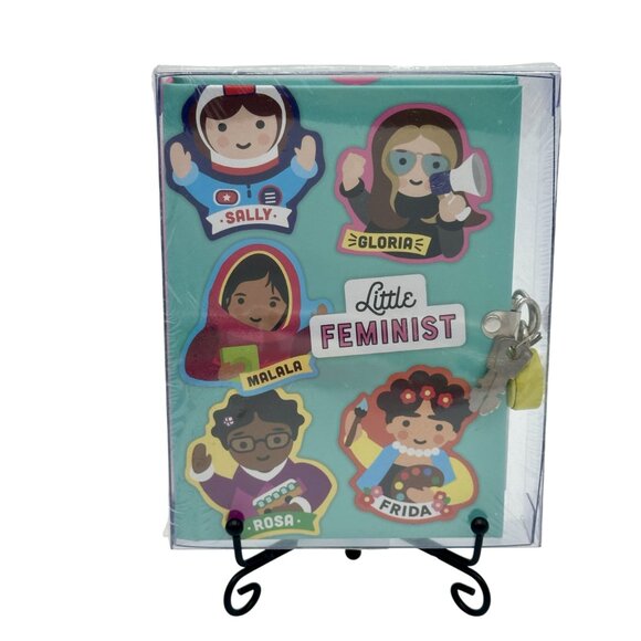 Little Feminist Diary Locking 2 Keys Girl Power Tween Heroes Womens History - Picture 4 of 7